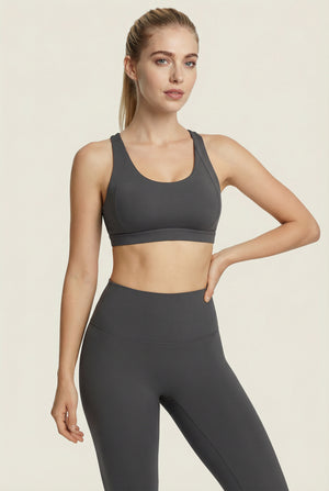 High-Waisted Performance Leggings – Charcoal Grey