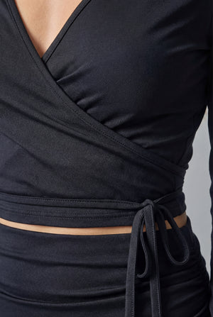 Foldover Flare Pants – Black
