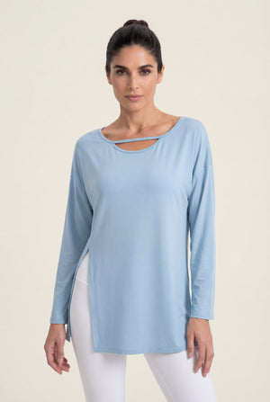 Long Sleeve Layering Top – Sky Blue