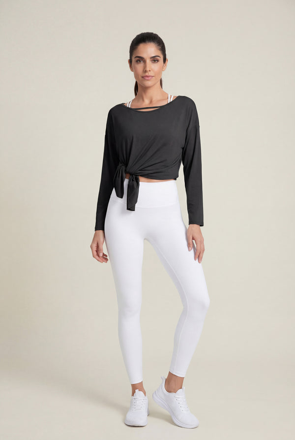 Long Sleeve Layering Top – Black