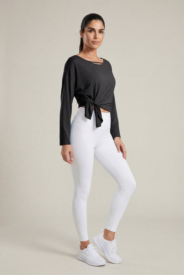 Long Sleeve Layering Top – Black