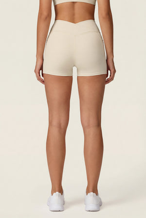Crossover-Waist Pocket Shorts – Ivory