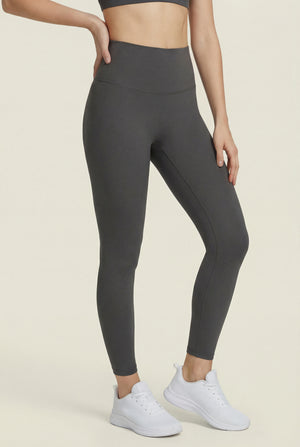 High-Waisted Performance Leggings – Charcoal Grey