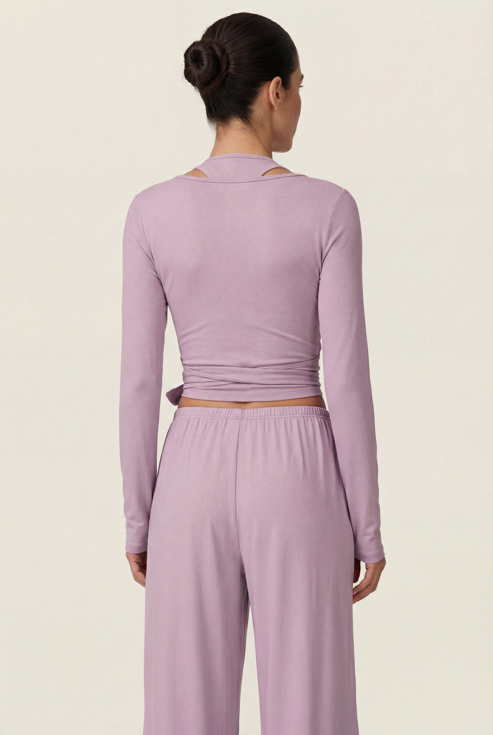 Wrap Long Sleeve Top – Lilac