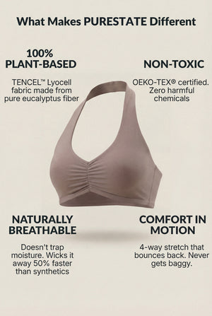Halter Sports Bra – Taupe