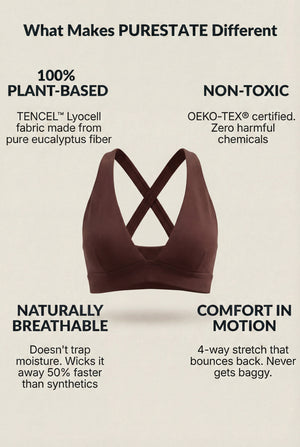V-Neck Sports Bra – Brown