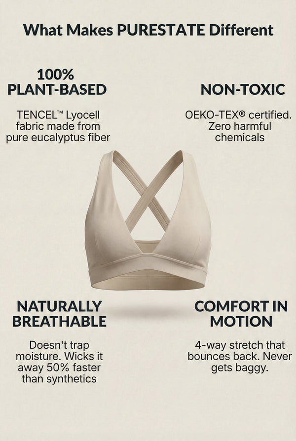 V-Neck Sports Bra – Ivory