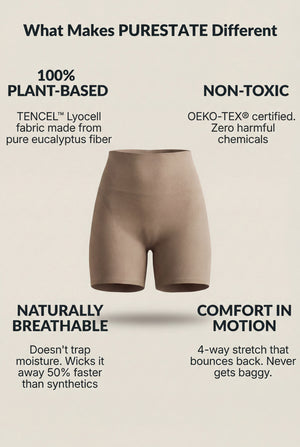 High-Waisted Biker Shorts – Beige