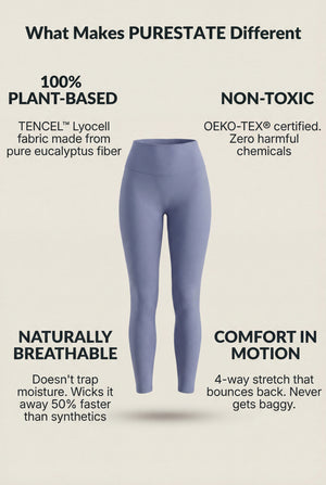 High-Waisted Performance Leggings – Sky Blue