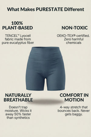 High-Waisted Biker Shorts – Teal