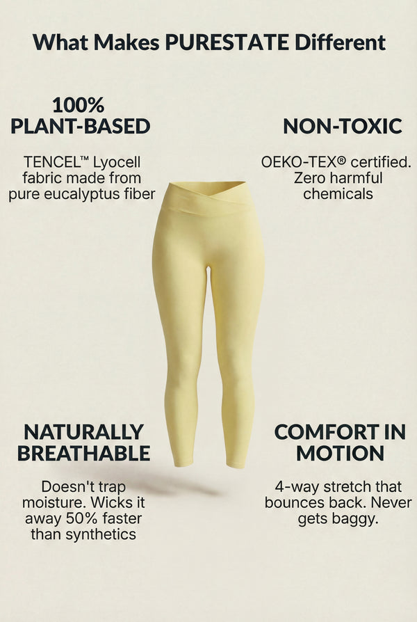 Crossover-Waist Leggings – Soft Yellow