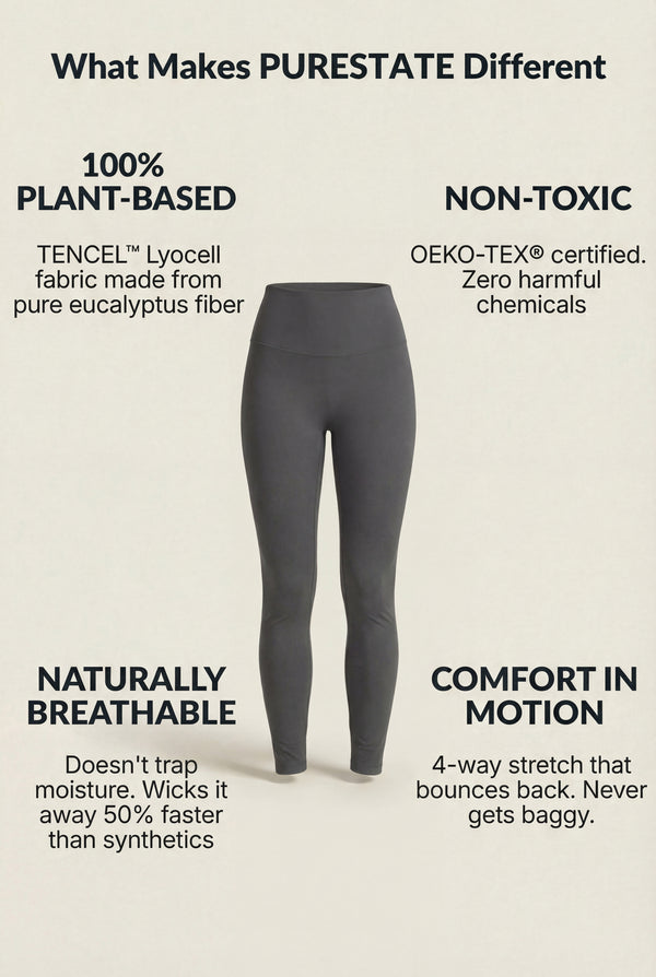 High-Waisted Performance Leggings – Charcoal Grey