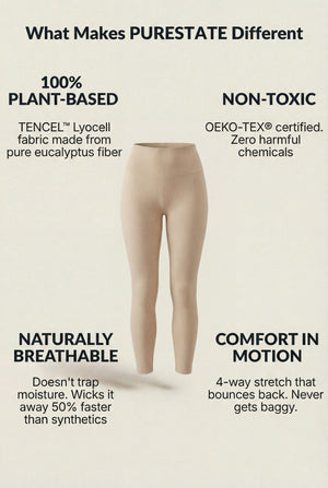 High-Waisted Ribbed Leggings – Beige