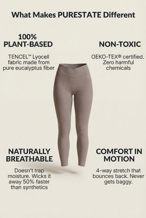 Crossover-Waist Leggings – Taupe