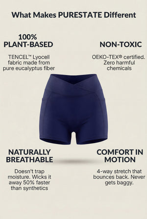 Crossover-Waist Pocket Shorts – Navy