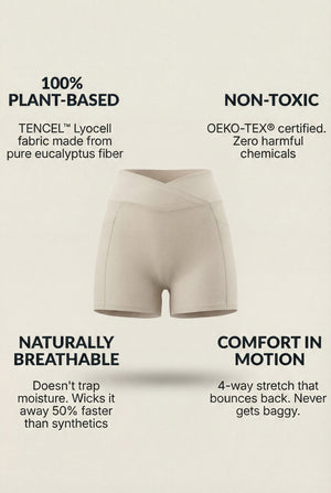 Crossover-Waist Pocket Shorts – Ivory
