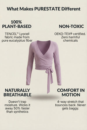 Wrap Long Sleeve Top – Lilac