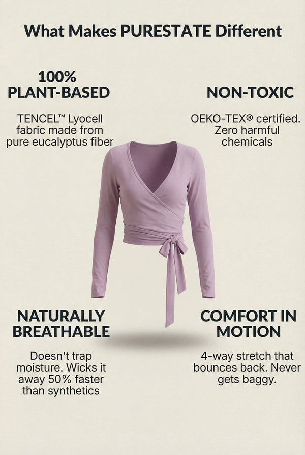 Wrap Long Sleeve Top – Lilac