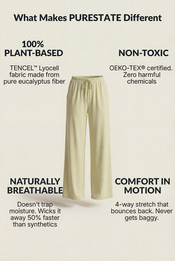 Wide-Leg Drawstring Pants – Soft Yellow