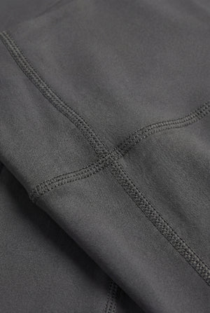High-Waisted Performance Leggings – Charcoal Grey