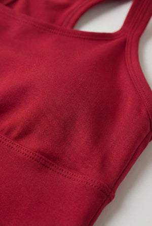 Classic Sports Bra in Deep Red