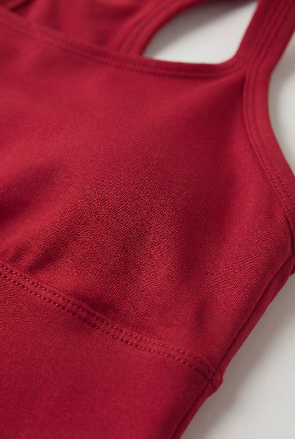 Classic Sports Bra in Deep Red