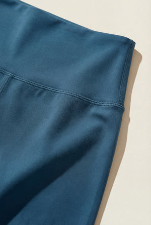 High-Waisted Biker Shorts – Teal