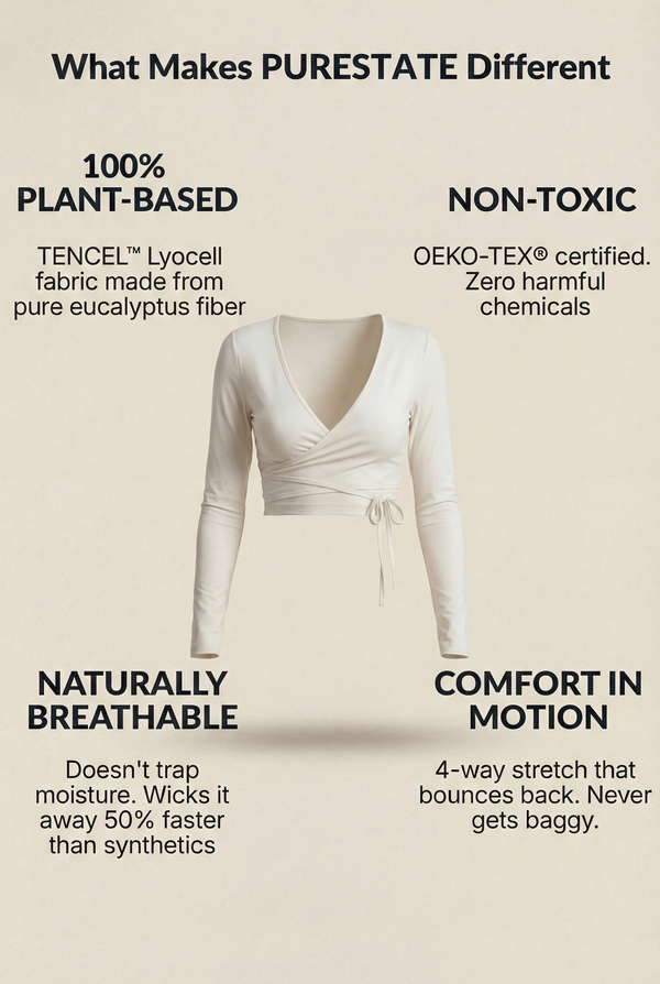 Long Sleeve Wrap Top – White