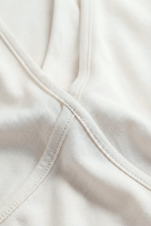 Foldover Flare Pants – White