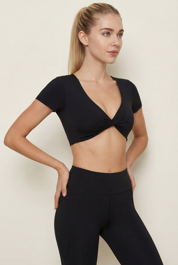 High-Waisted Pocket Leggings – Black