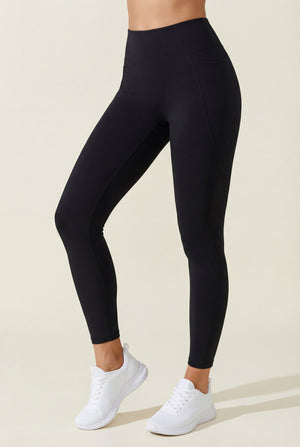 High-Waisted Pocket Leggings – Black