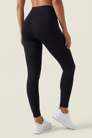 High-Waisted Pocket Leggings – Black