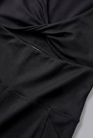 High-Waisted Pocket Leggings – Black
