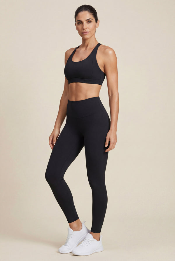 Strappy Back Sports Bra – Black
