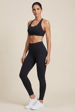 High-Waisted Full-Length Leggings – Black