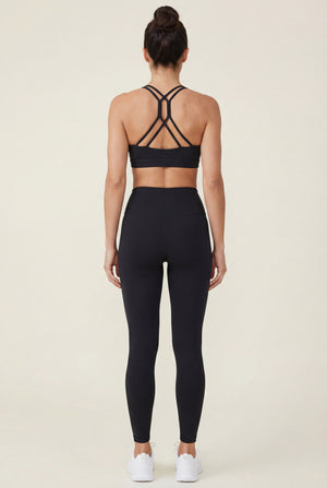 High-Waisted Full-Length Leggings – Black