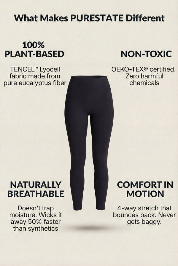 High-Waisted Pocket Leggings – Black