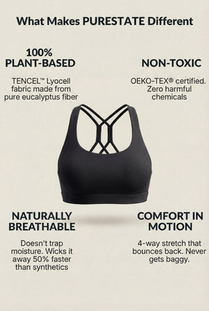 Strappy Back Sports Bra – Black