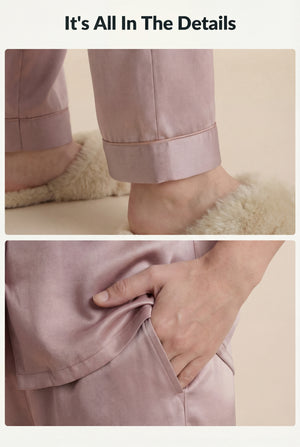 Short-Sleeve Pajama Set in Dusty Rose