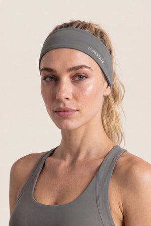 Wide Training Headband in Grey