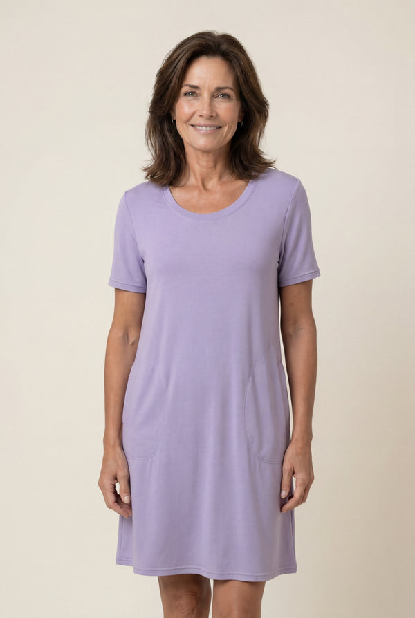 Sleep Dress with Pockets in Lavender