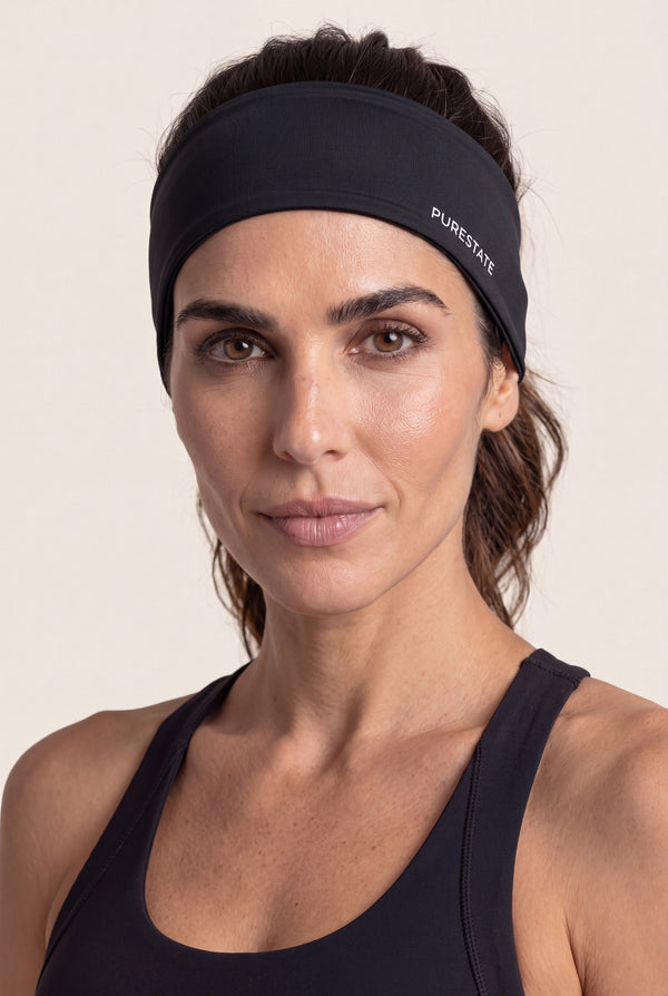 Wide Training Headband in Black