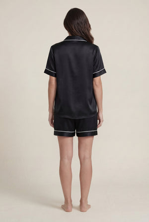 Short-Sleeve Sleep Set in Black