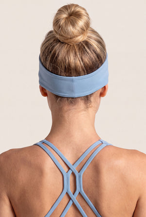 Wide Training Headband in Sky Blue