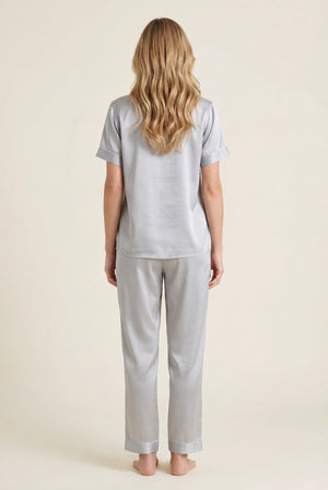 Short-Sleeve Sleep Set in Silver Grey
