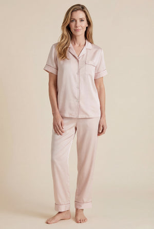 Short-Sleeve Pajama Set in Blush