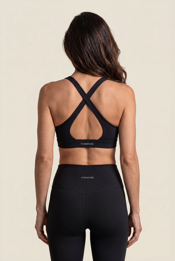 V-Neck Crossback Sports Bra