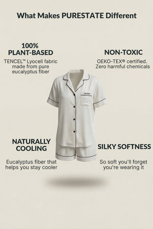 Short-Sleeve Pajama Set in White