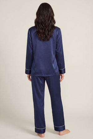 Contrast-Piped Sleep Set in Navy