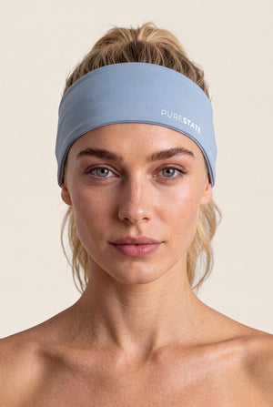 Wide Training Headband in Sky Blue